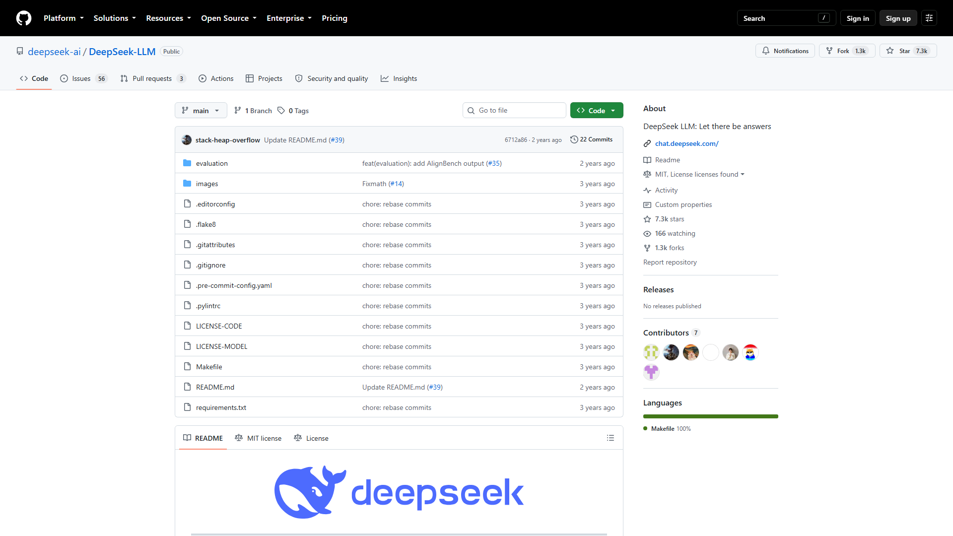 DeepSeek-LLM官网首页