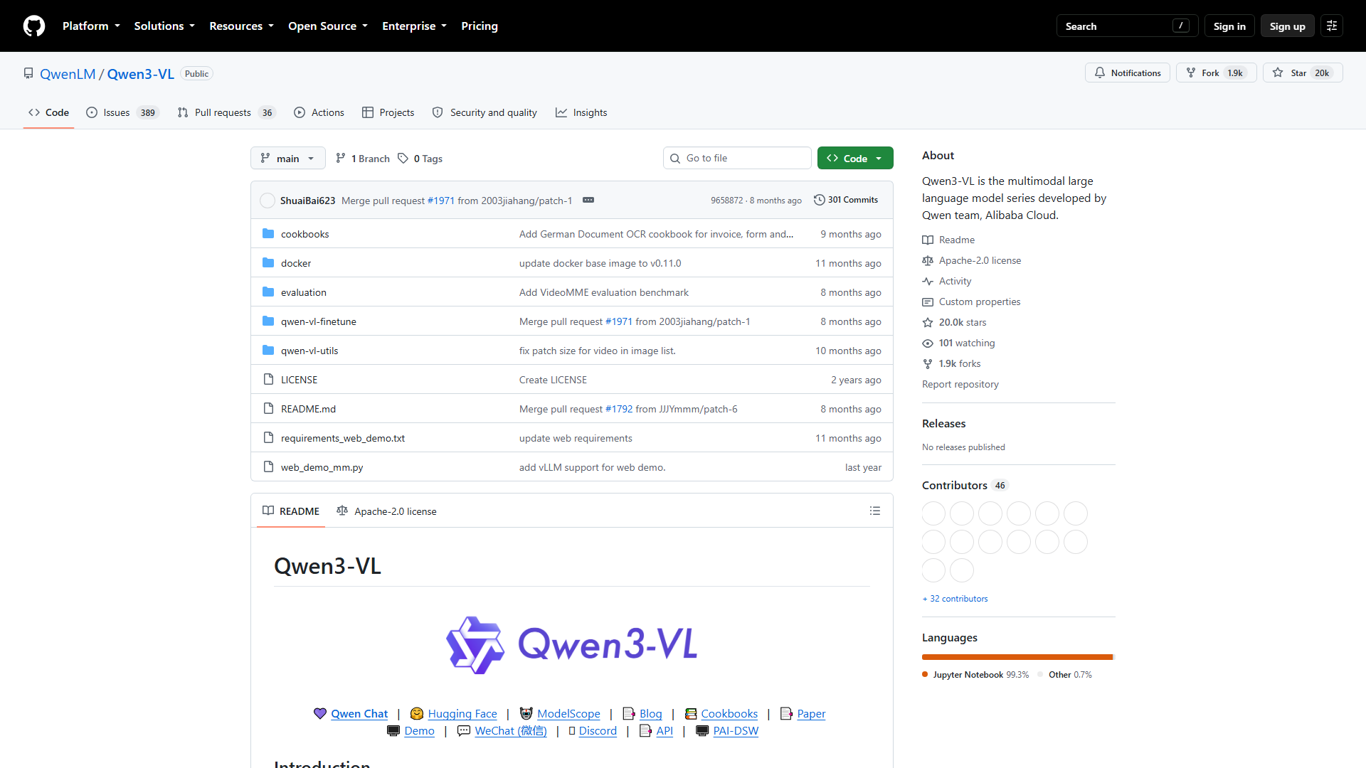 Qwen2-VL官网首页