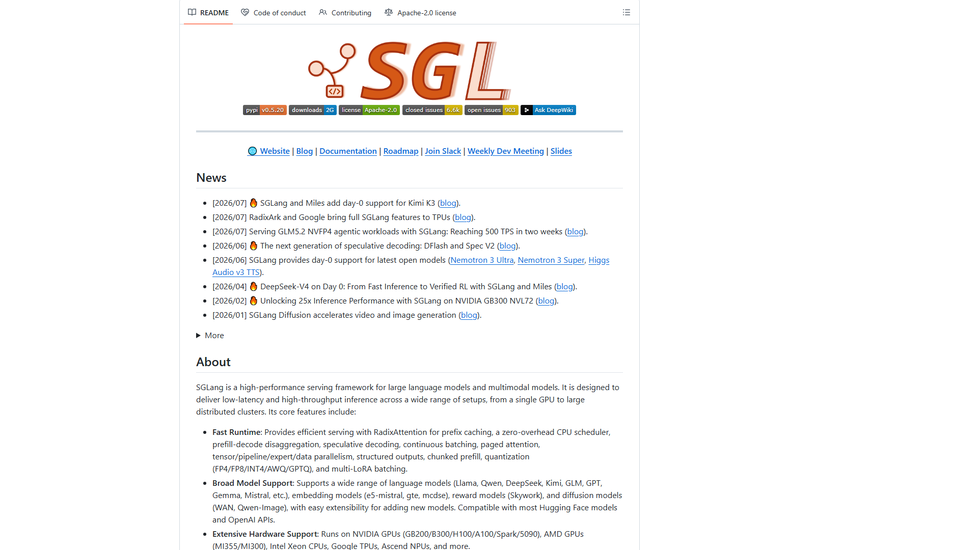 SGLang功能界面